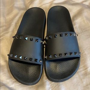 Valentino rock stud slides